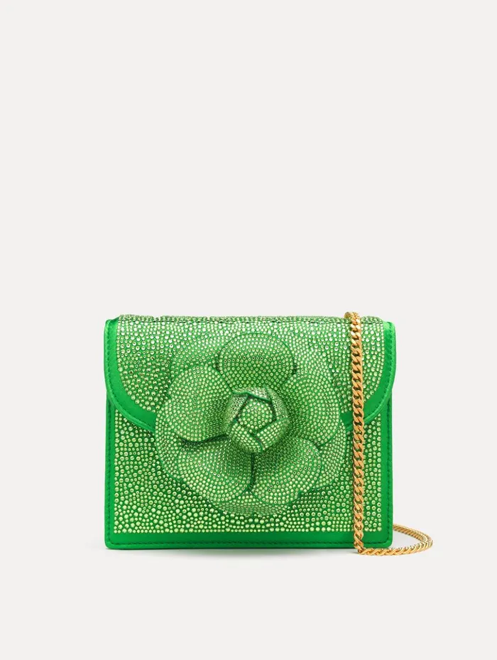Women Handbags Oscar De La Renta Crystal Pav Mini TRO Bag Meadow