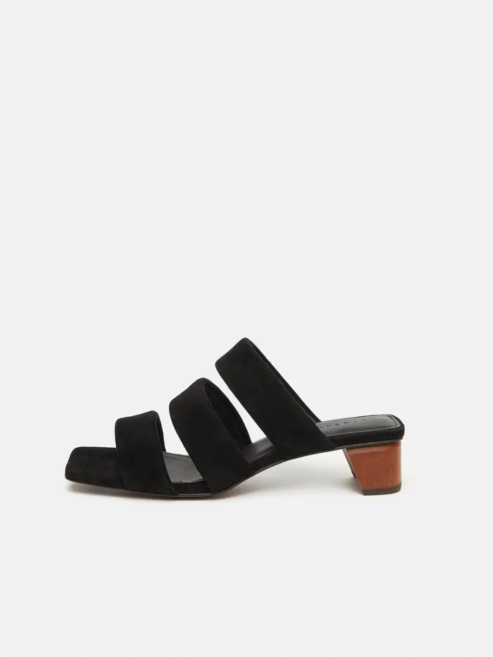 Women Henley Heeled Sandal Black Jigsaw Heels
