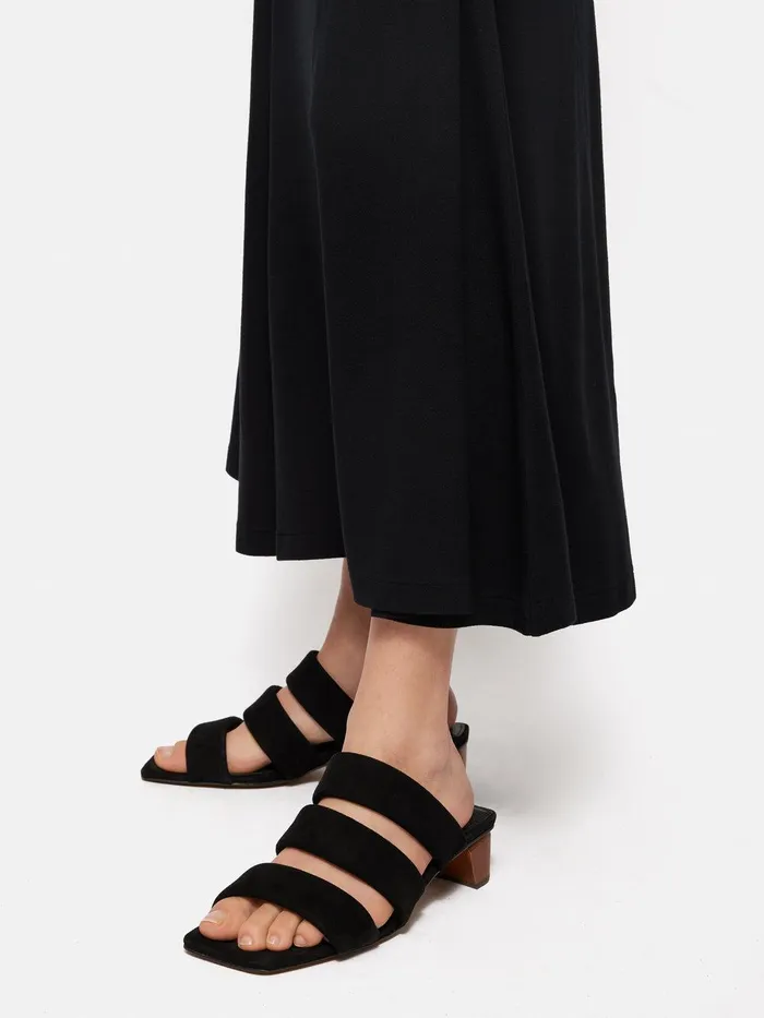 Women Henley Heeled Sandal Black Jigsaw Heels