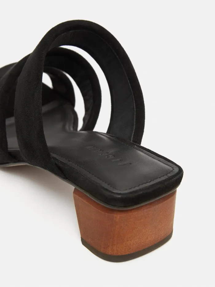 Women Henley Heeled Sandal Black Jigsaw Heels
