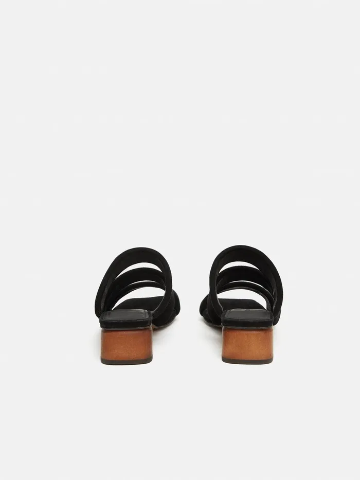 Women Henley Heeled Sandal Black Jigsaw Heels