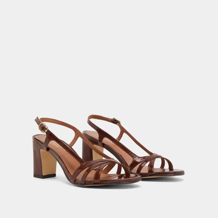 Women Highheeled Sandals Brown JONAK Sandals