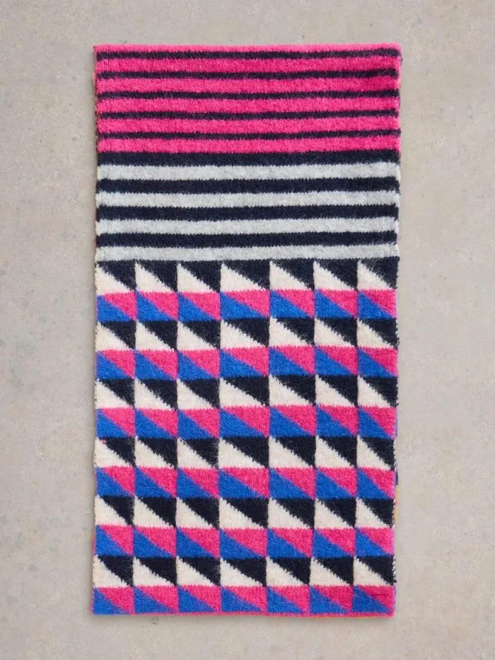 Women Hotch Potch Knitted Snood Pink Multi White Stuff Scarves Women Hotch Potch Knitted Snood Pink Multi White Stuff Scarves