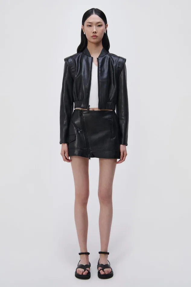 Women Jackets and Coats Jonathan Simkhai Doreen Vegan Leather Bomber Jacket Women Jackets and Coats Jonathan Simkhai Doreen Vegan Leather Bomber Jacket