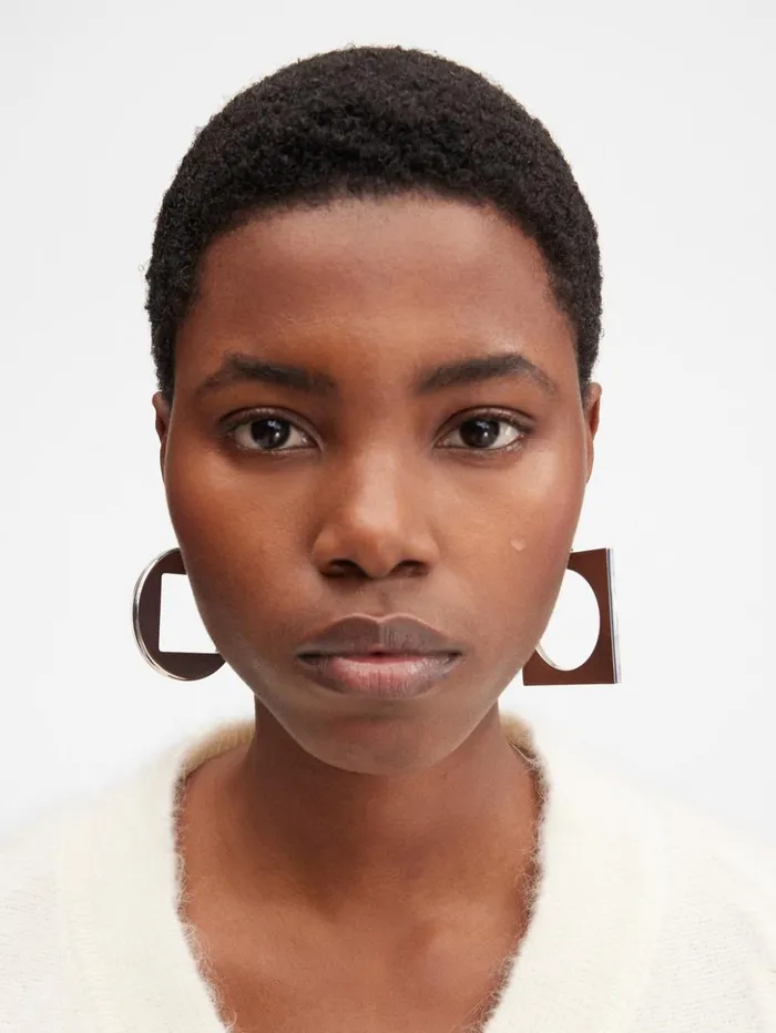 Women Jewellery JACQUEMUS The Rond Carr Hoops Earrings Silvertransparent Women Jewellery JACQUEMUS The Rond Carr Hoops Earrings Silvertransparent