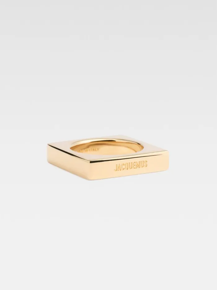 Women Jewellery JACQUEMUS The Square Ring Light Gold