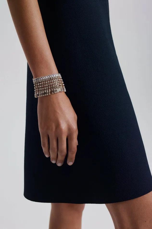 Women Jewelry Scanlan Theodore DIAMANTE DECO FRINGE BRACELET LIGHTGOLDCRYSTAL