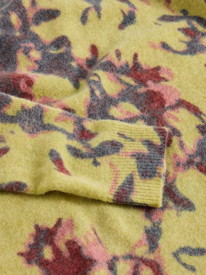 Women JODIE JUMPER Yellow Print White Stuff Knitwear