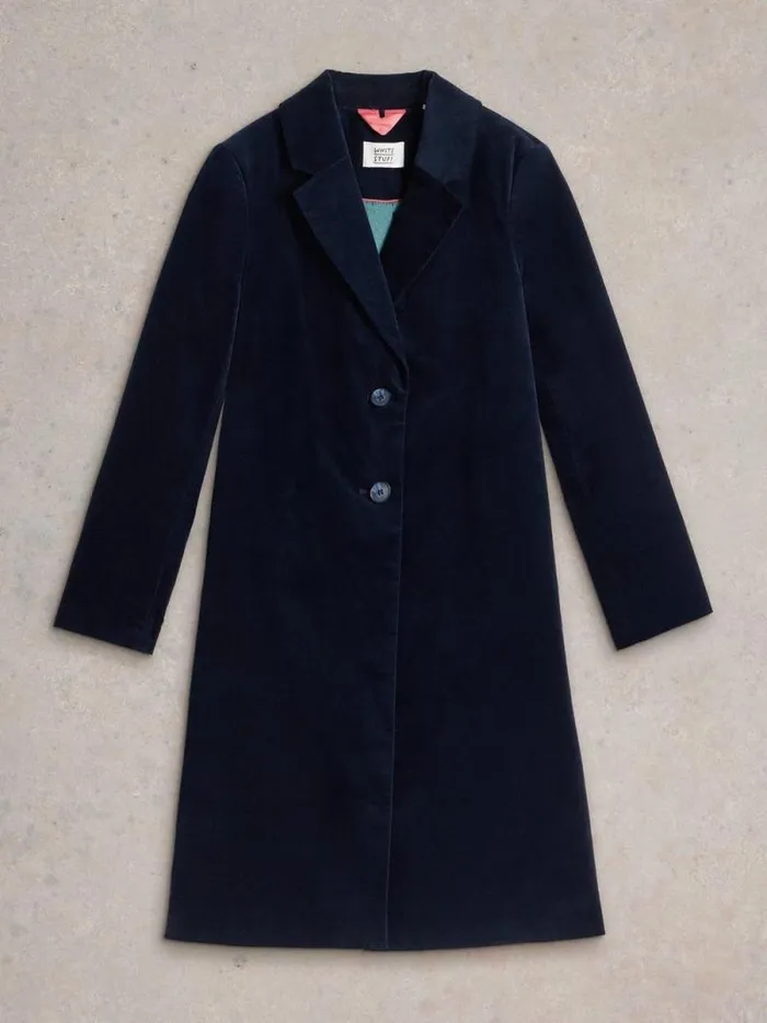 Women Kamila Velvet Coat Dark Navy White Stuff Coats and Jackets Women Kamila Velvet Coat Dark Navy White Stuff Coats and Jackets