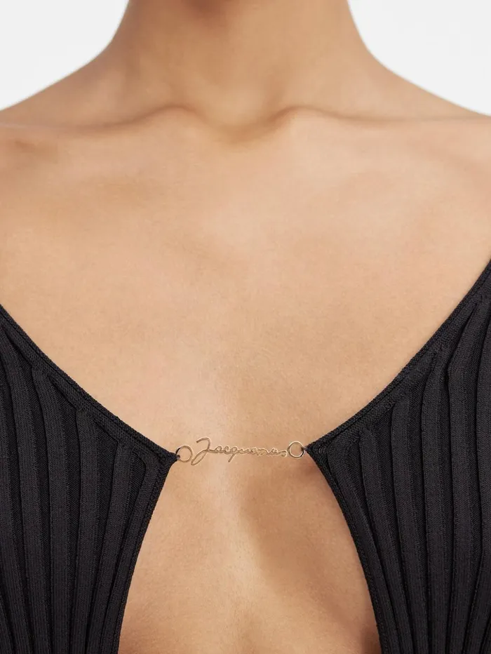 Women Knits JACQUEMUS The Long Pral Knit Black Women Knits JACQUEMUS The Long Pral Knit Black