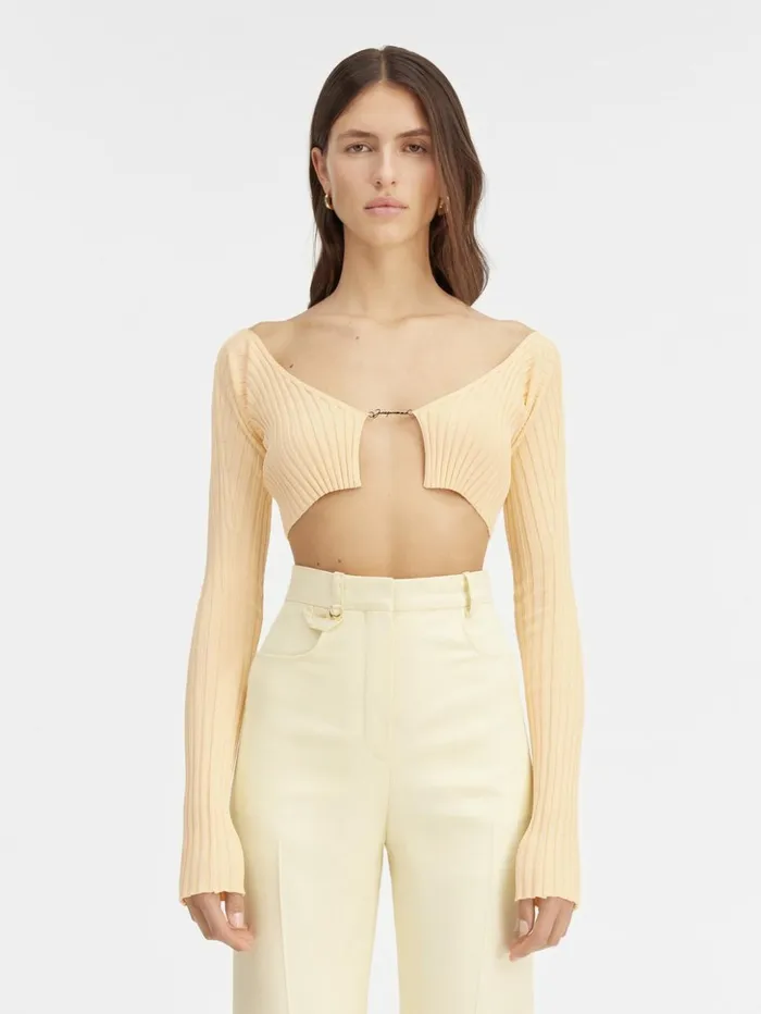 Women Knits JACQUEMUS The Pral Knit Light Yellow