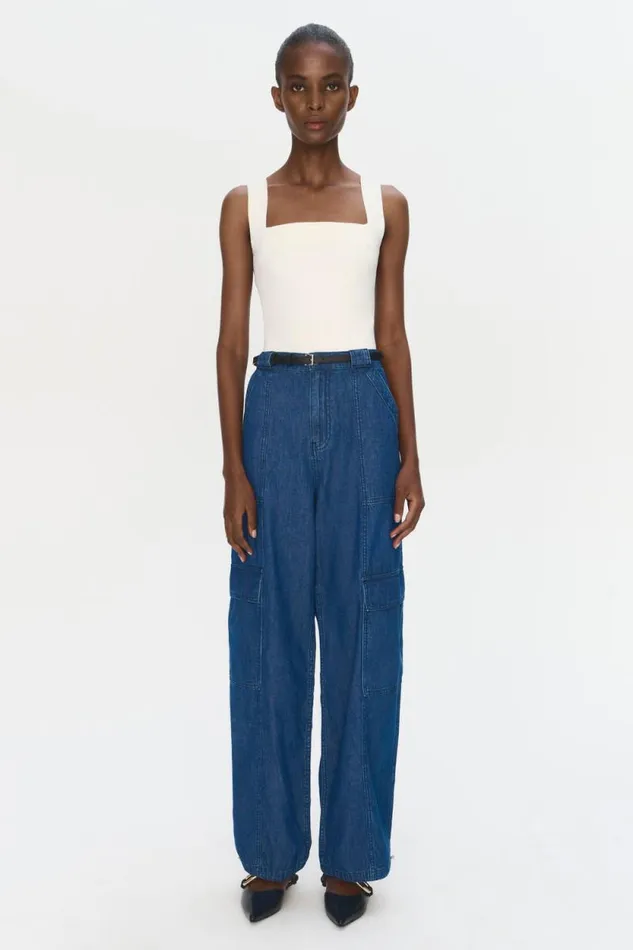 Women Knitwear Jonathan Simkhai Madine Top Ivory Square Neck Top