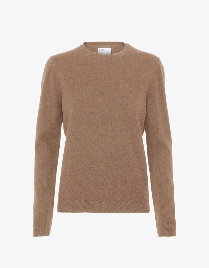Women Light Merino Wool Crew 8211 Sahara Camel Women Knit Sweaters Colorfulstandard