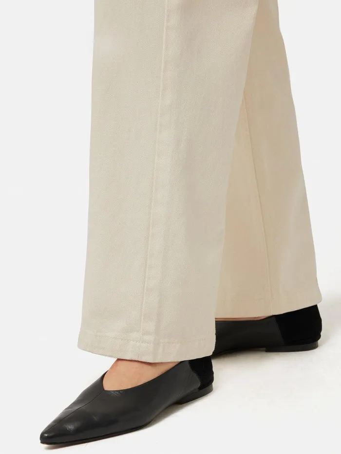 Women Linnie Flat Pointed Ballerina Black Jigsaw Flats