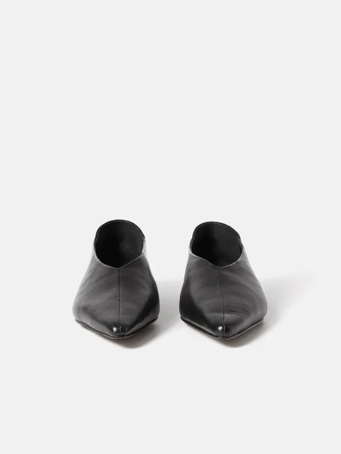 Women Linnie Flat Pointed Ballerina Black Jigsaw Flats