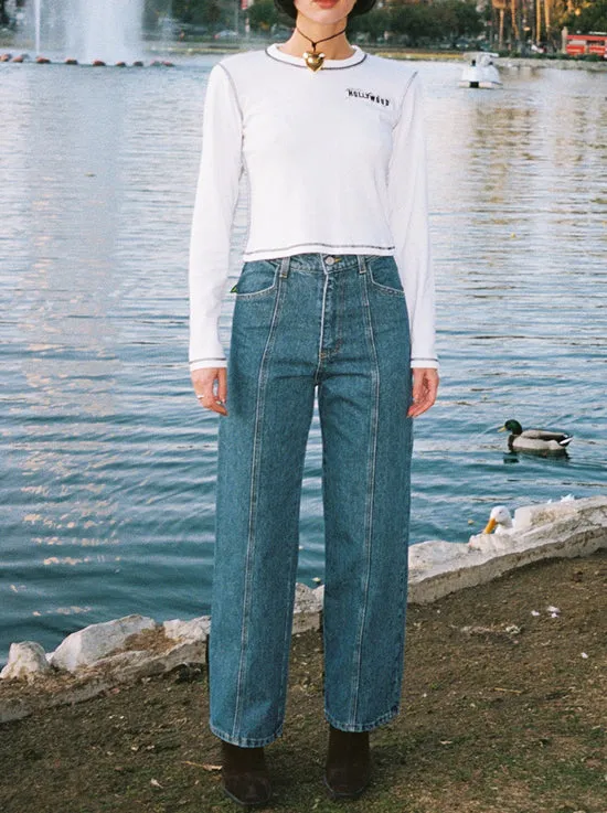 Women Lisa Says Gah Reese Jean Vintage Indigo Denim