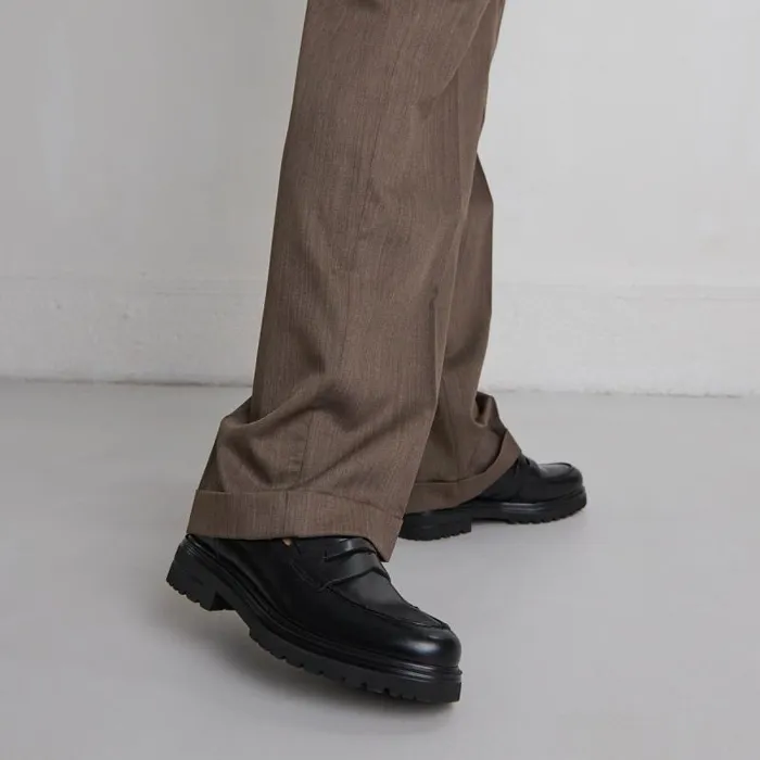 Women Loafers With Notched Soles Black JONAK Loafers