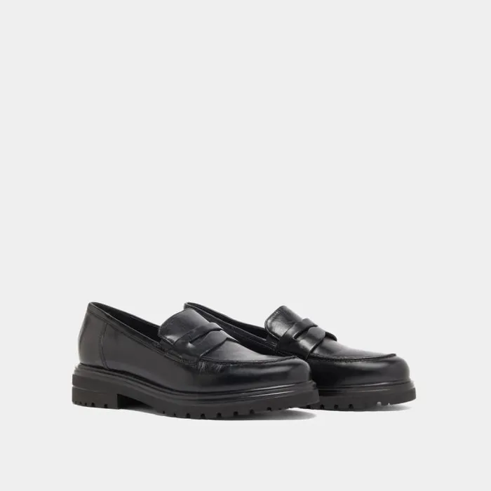 Women Loafers With Notched Soles Black JONAK Loafers