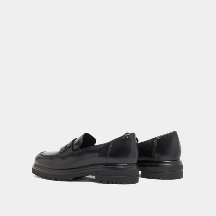 Women Loafers With Notched Soles Black JONAK Loafers