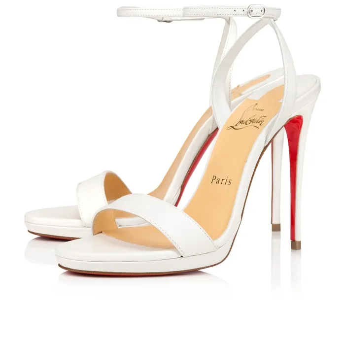 Women Loubi Queen 120 Mm Sandals 8211 Nappa Leather 8211 Bianco Christian Louboutin Sandals and Slides Women Loubi Queen 120 Mm Sandals 8211 Nappa Leather 8211 Bianco Christian Louboutin Sandals and Slides