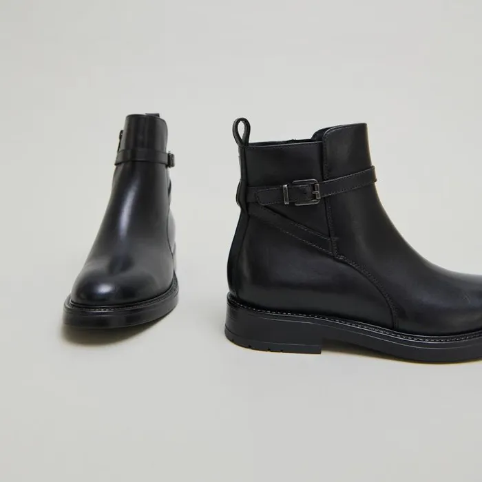 Women Lowboots With Buckles Black JONAK Ankle Boots Lowboots