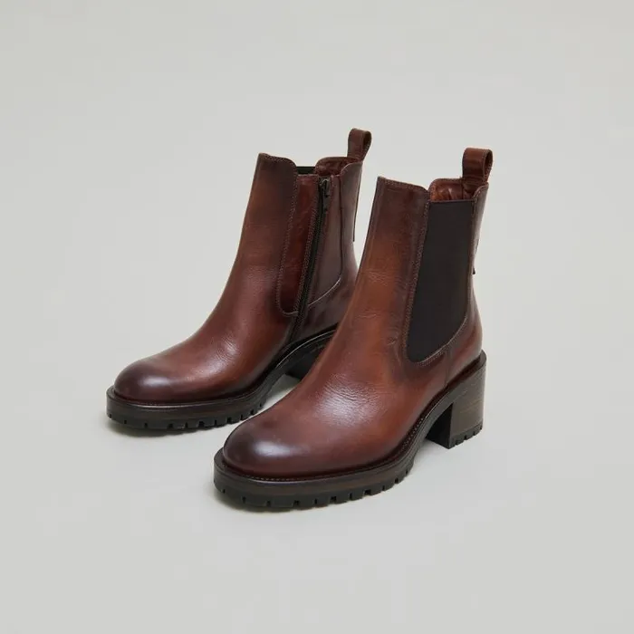 Women Lowboots With Elastic Bands Cognac JONAK Ankle Boots Lowboots