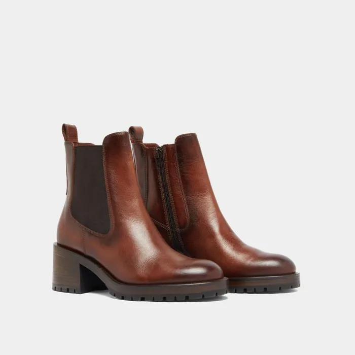 Women Lowboots With Elastic Bands Cognac JONAK Ankle Boots Lowboots