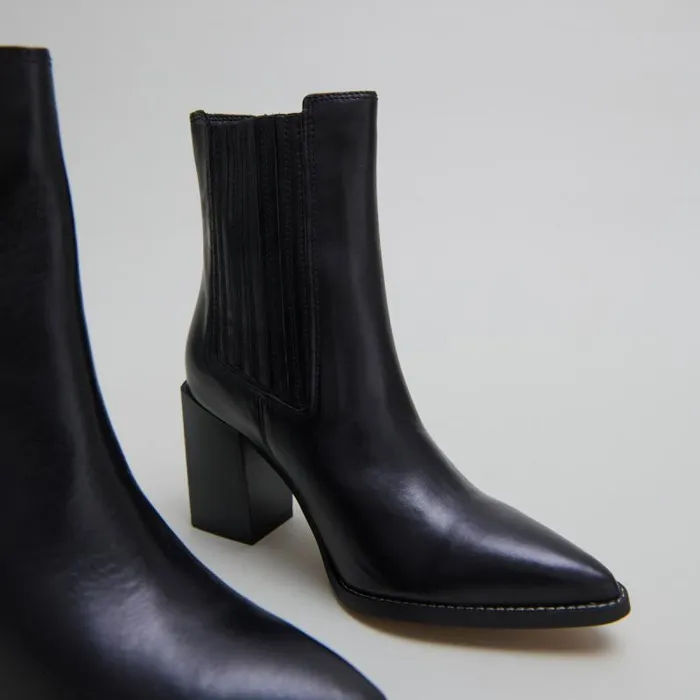 Women Lowboots With Heels And Pointed Toes Black JONAK Ankle Boots Lowboots