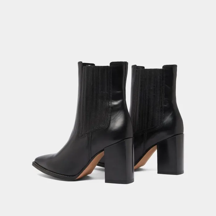 Women Lowboots With Heels And Pointed Toes Black JONAK Ankle Boots Lowboots
