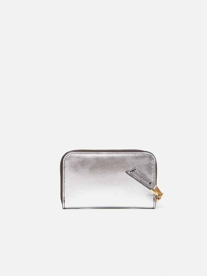 Women Maddie Leather Small Wallet Silver Jigsaw Wallets and Card Holders