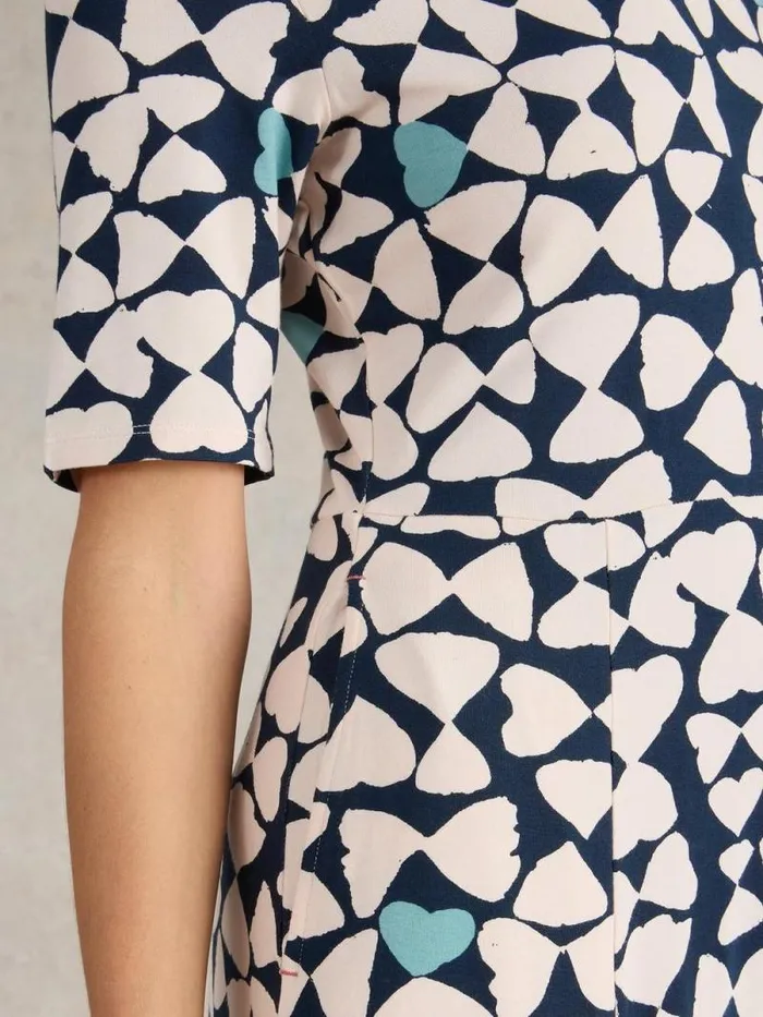 Women Madeline Midi Jersey Dress Navy Print White Stuff Dresses