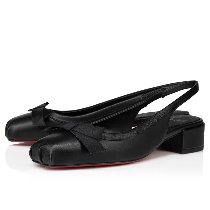 Women Mamaflirt Sling 30mm Ballerinas 8211 Nappa Leather 8211 Black Christian Louboutin Flats and Loafers Women Mamaflirt Sling 30mm Ballerinas 8211 Nappa Leather 8211 Black Christian Louboutin Flats and Loafers
