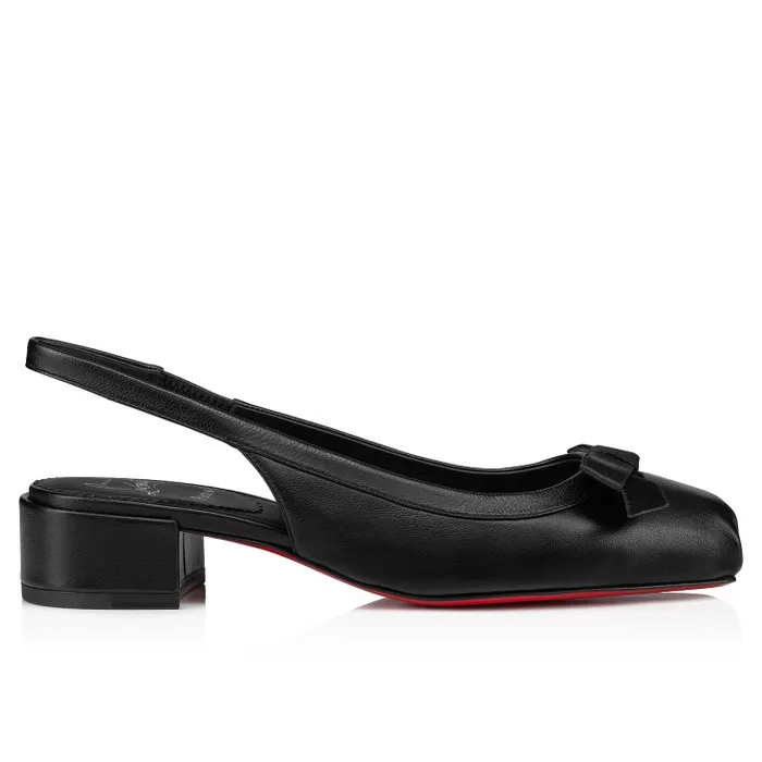 Women Mamaflirt Sling 30mm Ballerinas 8211 Nappa Leather 8211 Black Christian Louboutin Flats and Loafers