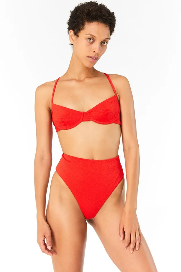 Women Mara Hoffman Bikini Tops Mazlyn Bikini Top Red