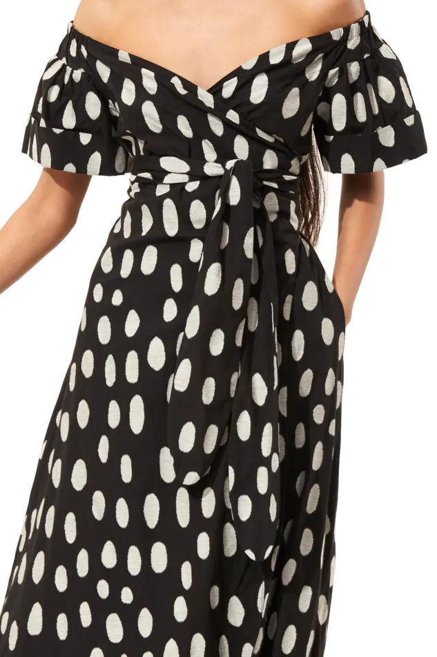 Women Mara Hoffman Dresses Adelina Dress Black and White