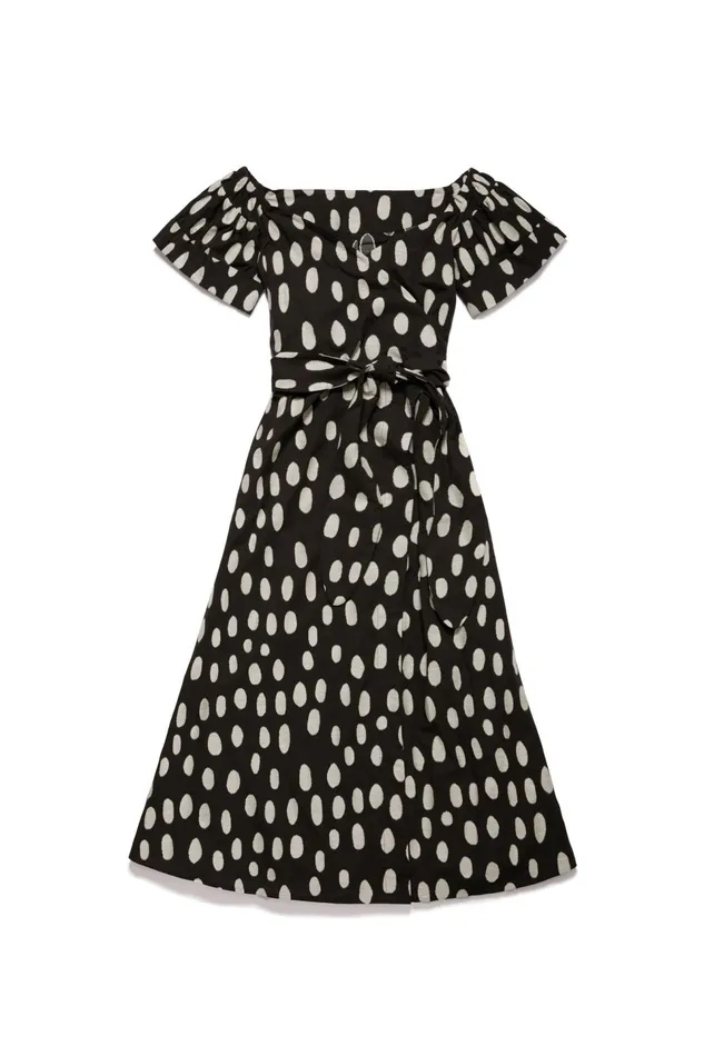 Women Mara Hoffman Dresses Adelina Dress Black and White
