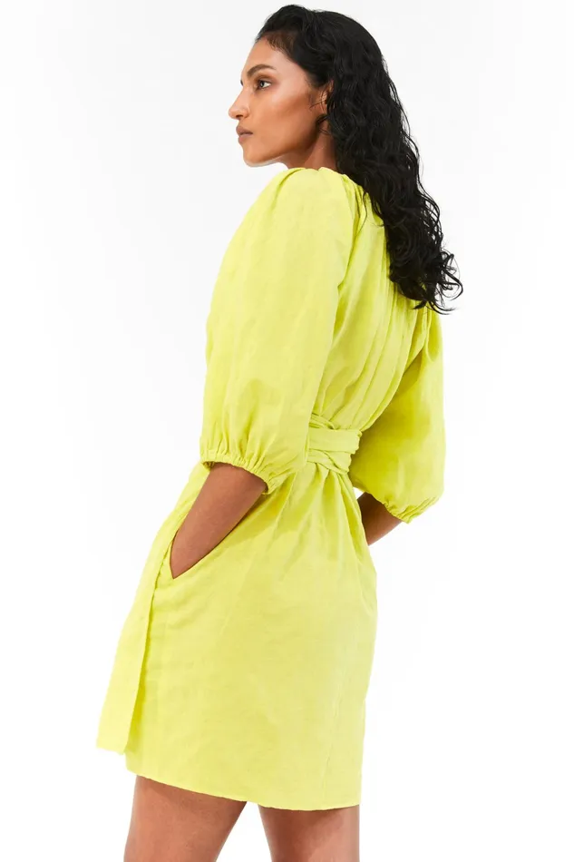 Women Mara Hoffman Dresses Coletta Dress Neon Green Women Mara Hoffman Dresses Coletta Dress Neon Green