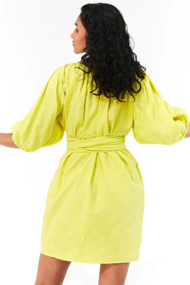 Women Mara Hoffman Dresses Coletta Dress Neon Green Women Mara Hoffman Dresses Coletta Dress Neon Green