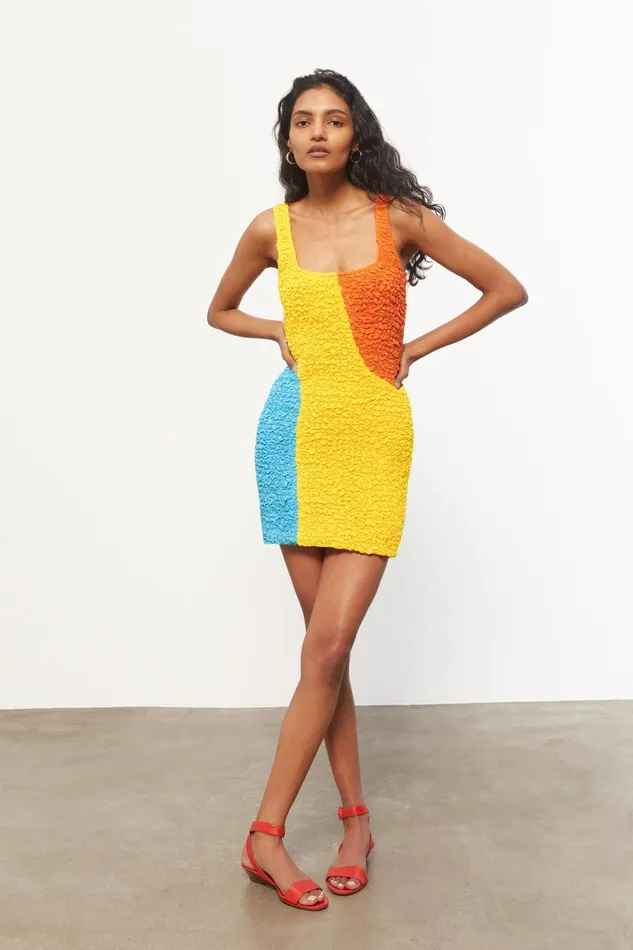 Women Mara Hoffman Dresses Laura Dress Yellow Multi