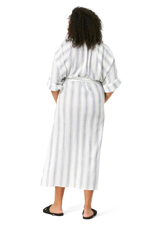 Women Mara Hoffman Extended Sizes Extended Luz Coverup Blue Cream Women Mara Hoffman Extended Sizes Extended Luz Coverup Blue Cream
