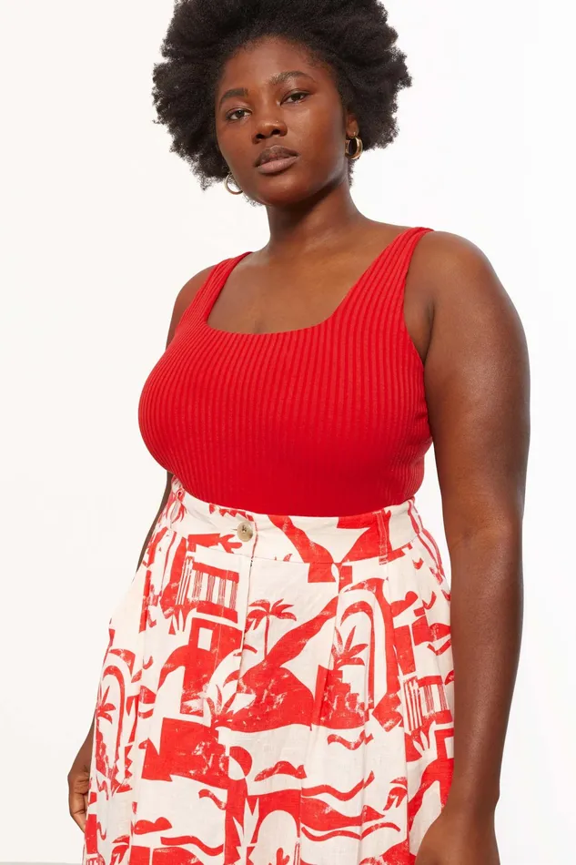 Women Mara Hoffman Extended Sizes Extended Percy Body Suit Red
