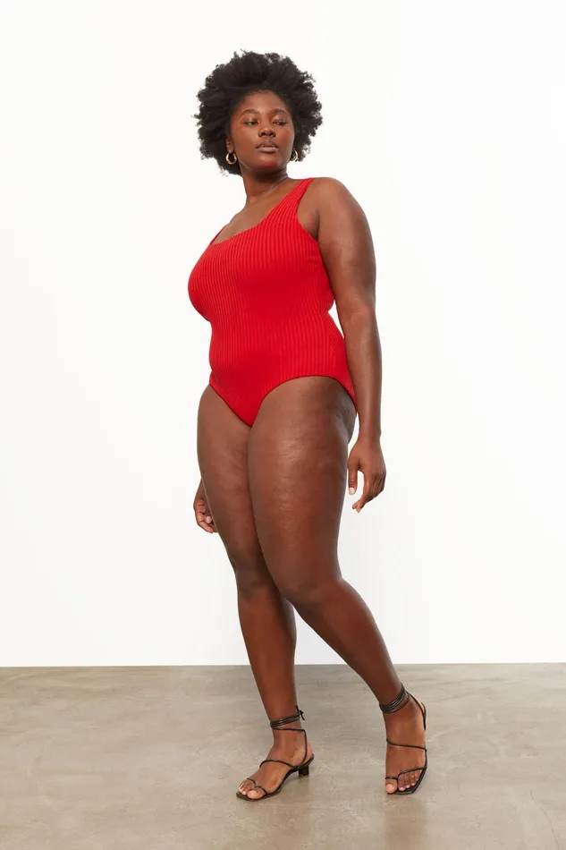 Women Mara Hoffman Extended Sizes Extended Percy Body Suit Red