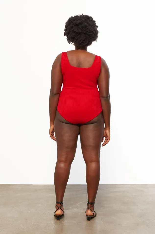 Women Mara Hoffman Extended Sizes Extended Percy Body Suit Red