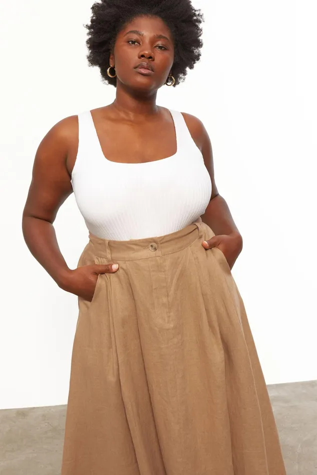 Women Mara Hoffman Extended Sizes Extended Percy Body Suit White