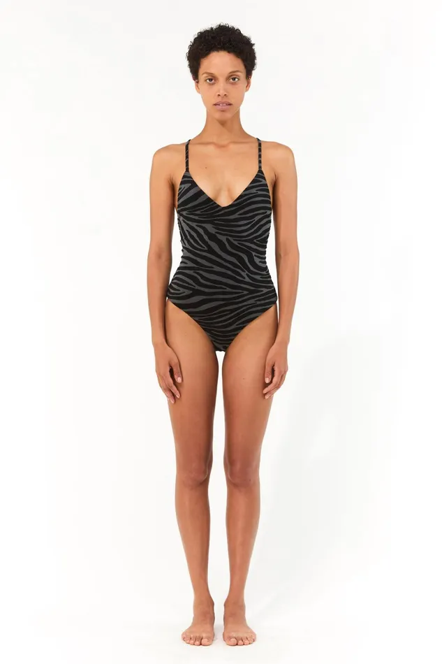 Women Mara Hoffman One Pieces Emma One Piece Black Gray