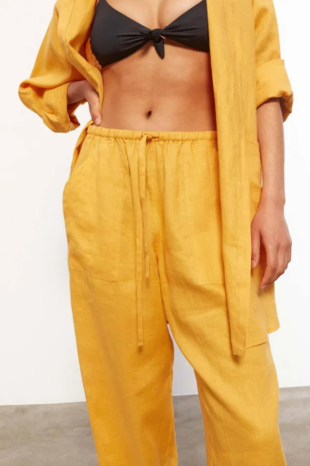 Women Mara Hoffman Pants and Shorts York Pant Turmeric