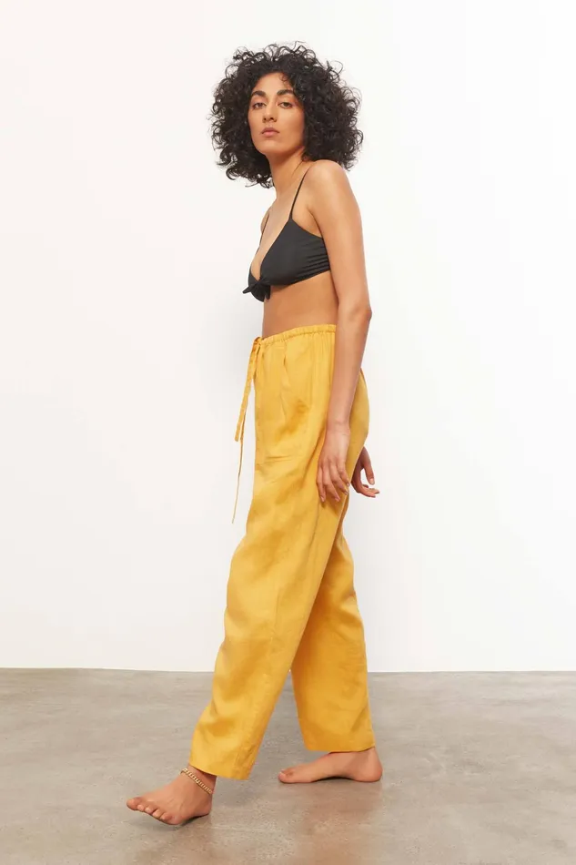Women Mara Hoffman Pants and Shorts York Pant Turmeric