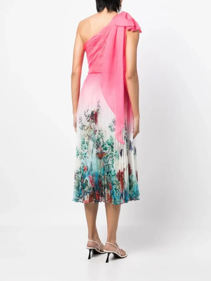 Women Marchesa Marchesa Notte Asymmetrical Tiered Gown Pink