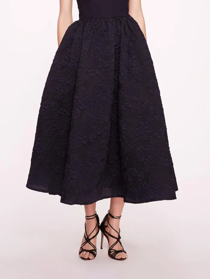 Women Marchesa Marchesa Notte Calathea Halter Dress Navy