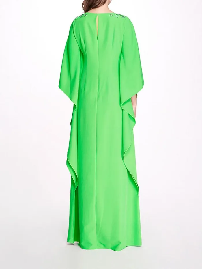 Women Marchesa Marchesa Notte Crystal Embellished Kaftan Lime